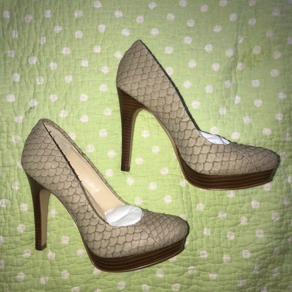 Calvin Klein Kendall Fish Skin Heels
